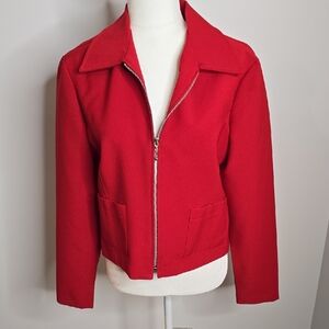 Chic Red Blazer Jacket for Women